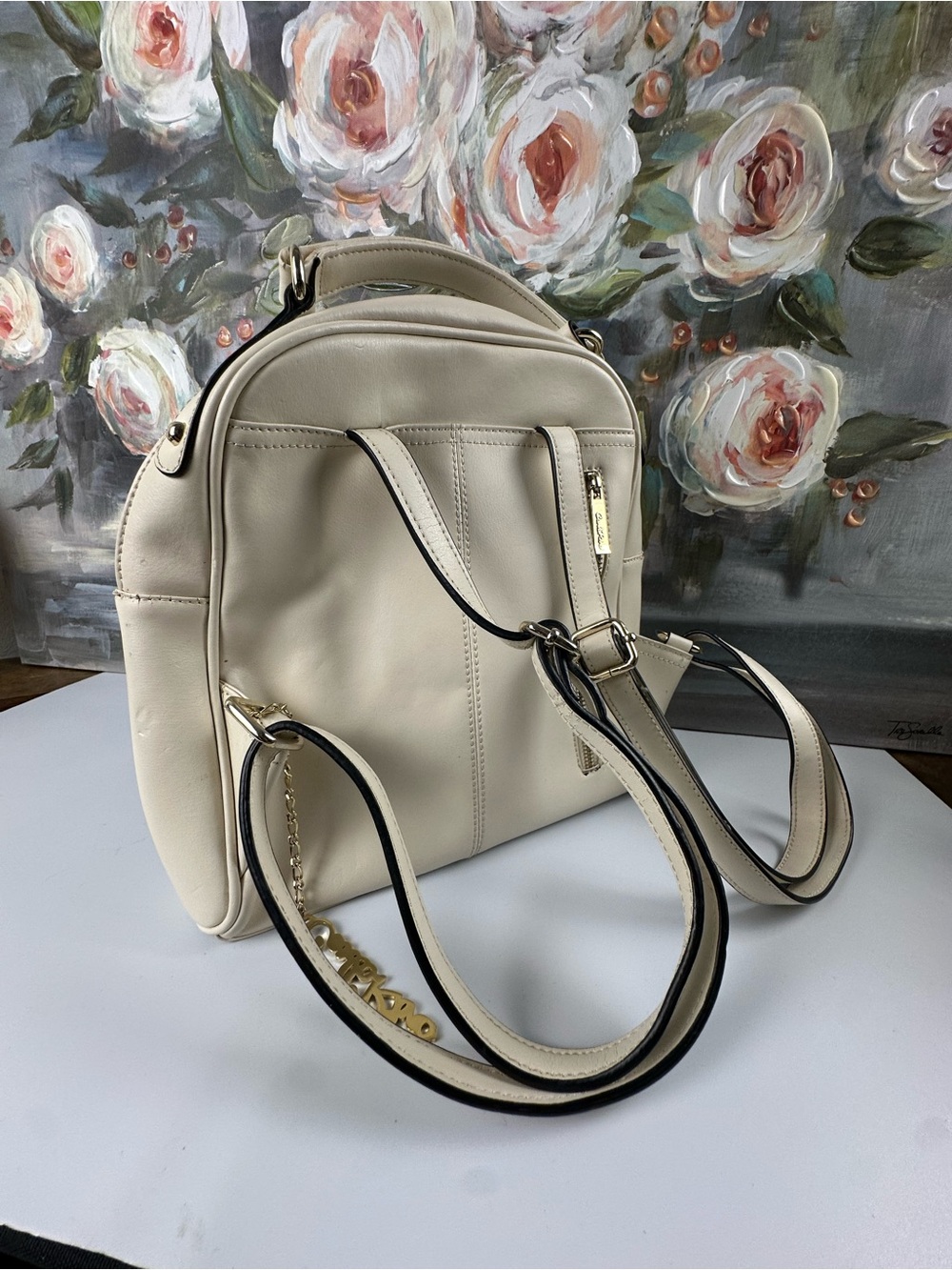 Carlo Rino Classic Collection Quilted Backpack 🤍 - Picture 7 of 15